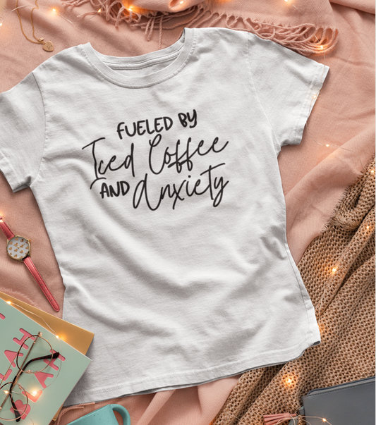 Iced Coffee & Anxiety Unisex Cotton Tee