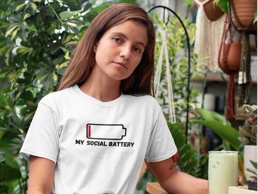 Social Battery Unisex Cotton Tee