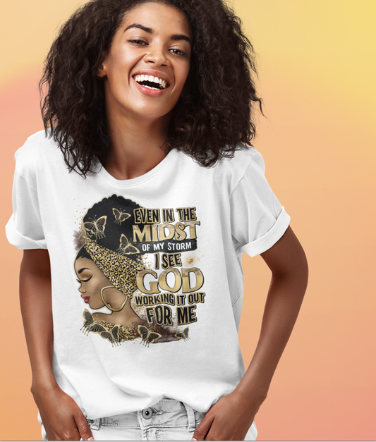 In The Midst Of My Storm - Unisex Cotton Tee