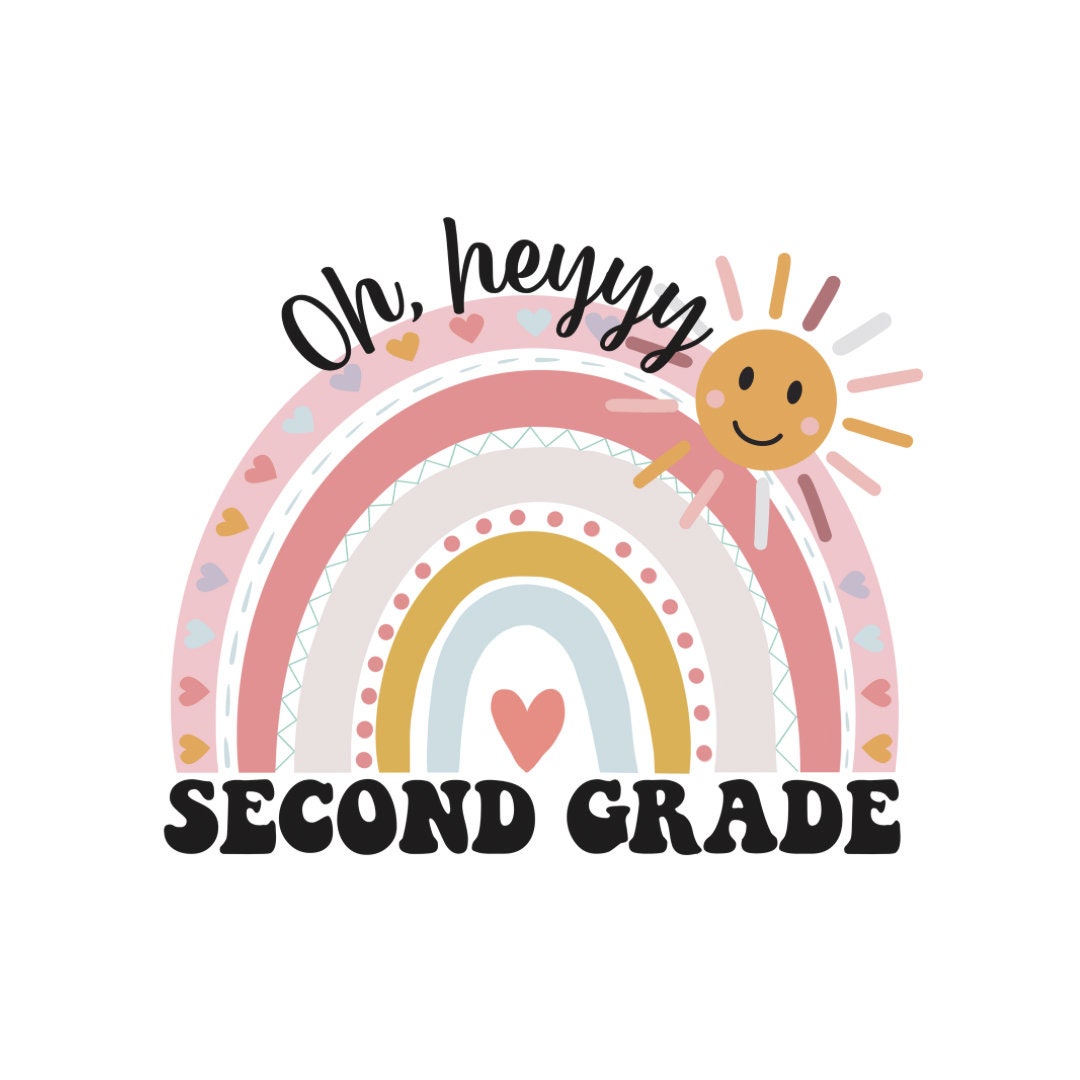 Oh hey second grade teacher T-shirt, boho rainbow, smiley sunshine, kindergarten teachers, elementary teachers, special education