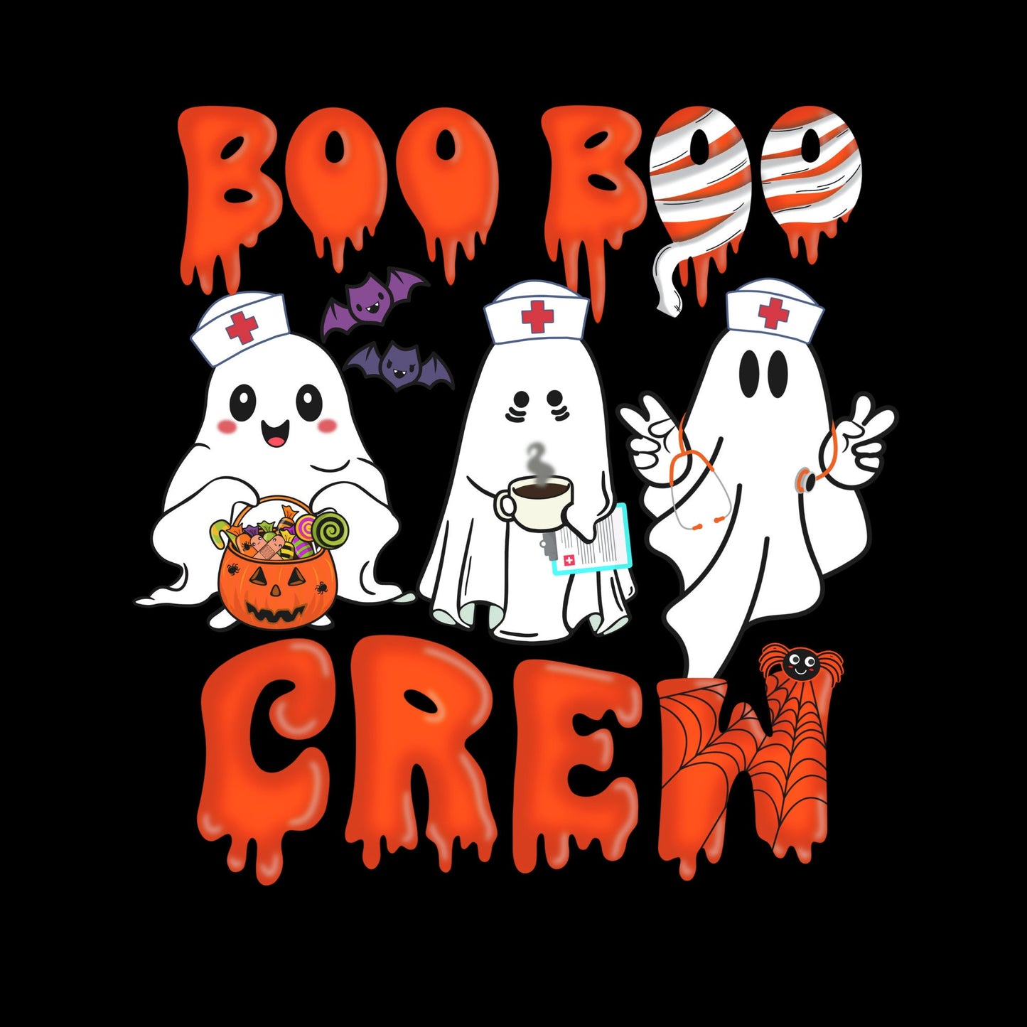Boo boo crew Halloween shirt, pediatric nurse, school nurse, funny nurse doctor shirt, ghost nurse shirt, Spooky Season Retro Ghost