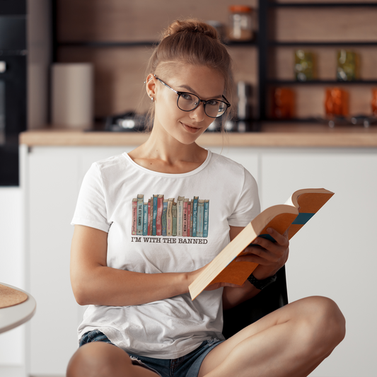 With the banned books Unisex Cotton Tee