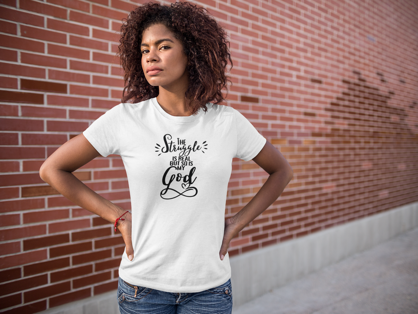 "The Struggle Is Real So Is My God" - Unisex Cotton Tee