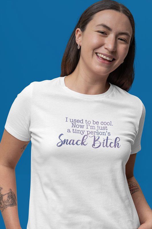 I used to be cool, now I'm just a tiny person's snack bitch t-shirt- funny shirt for parents