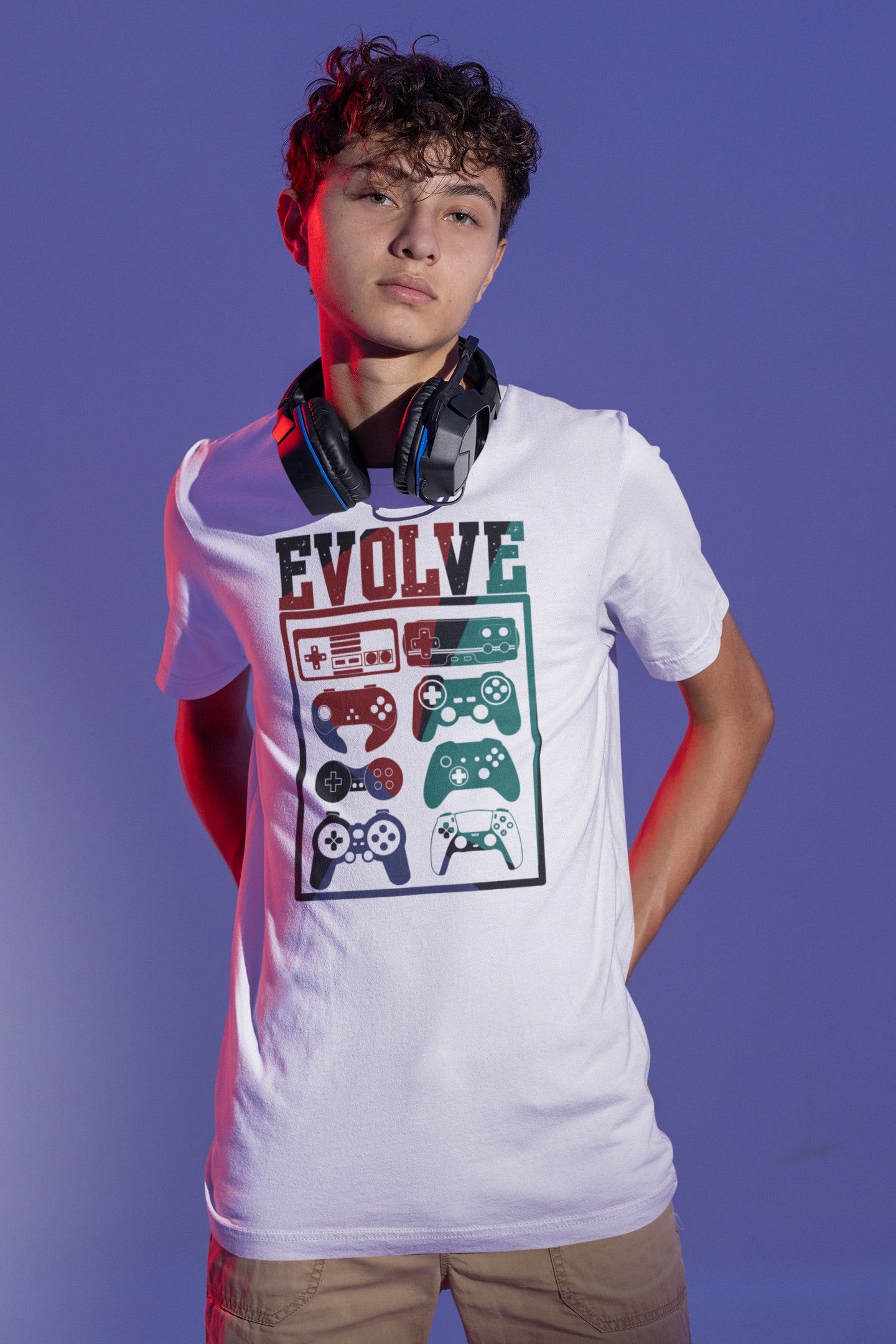 Evolve video game controller 80’s 90’s nostalgia T-shirt