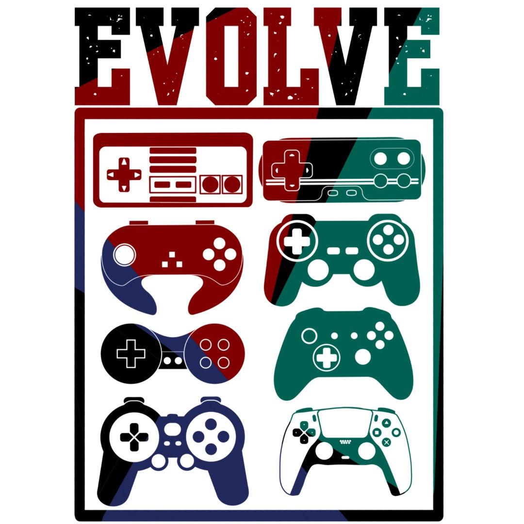 Evolve video game controller 80’s 90’s nostalgia T-shirt