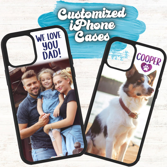Customizable iPhone case- use your photos or artwork, add text, etc.