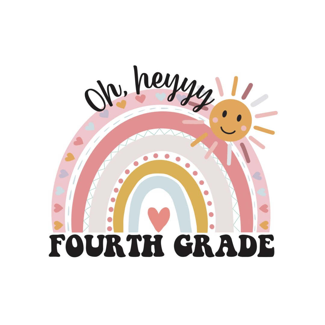 Oh hey fourth grade teacher T-shirt, boho rainbow, smiley sunshine, kindergarten teachers, elementary teachers, special education