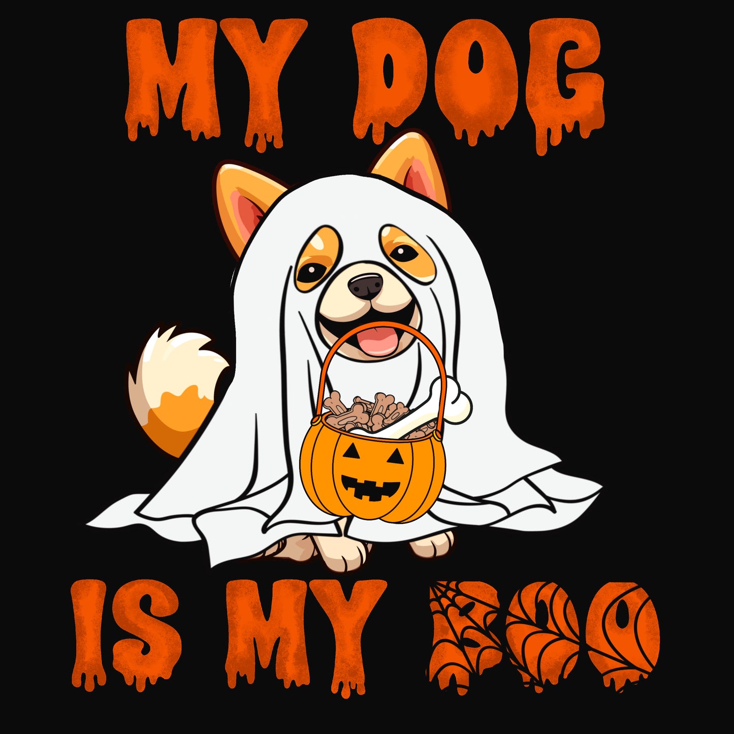 My dog is my Boo Ghost Dog Shirt, Halloween T-shirt, Halloween Sweater, Retro Spooky Season, Ghost Sweatshirt, Halloween Dog Sweatshirt